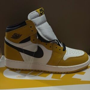 Nike Air Jordan 1 (GS) High OG Yellow Ochre FD1437-701 size 6